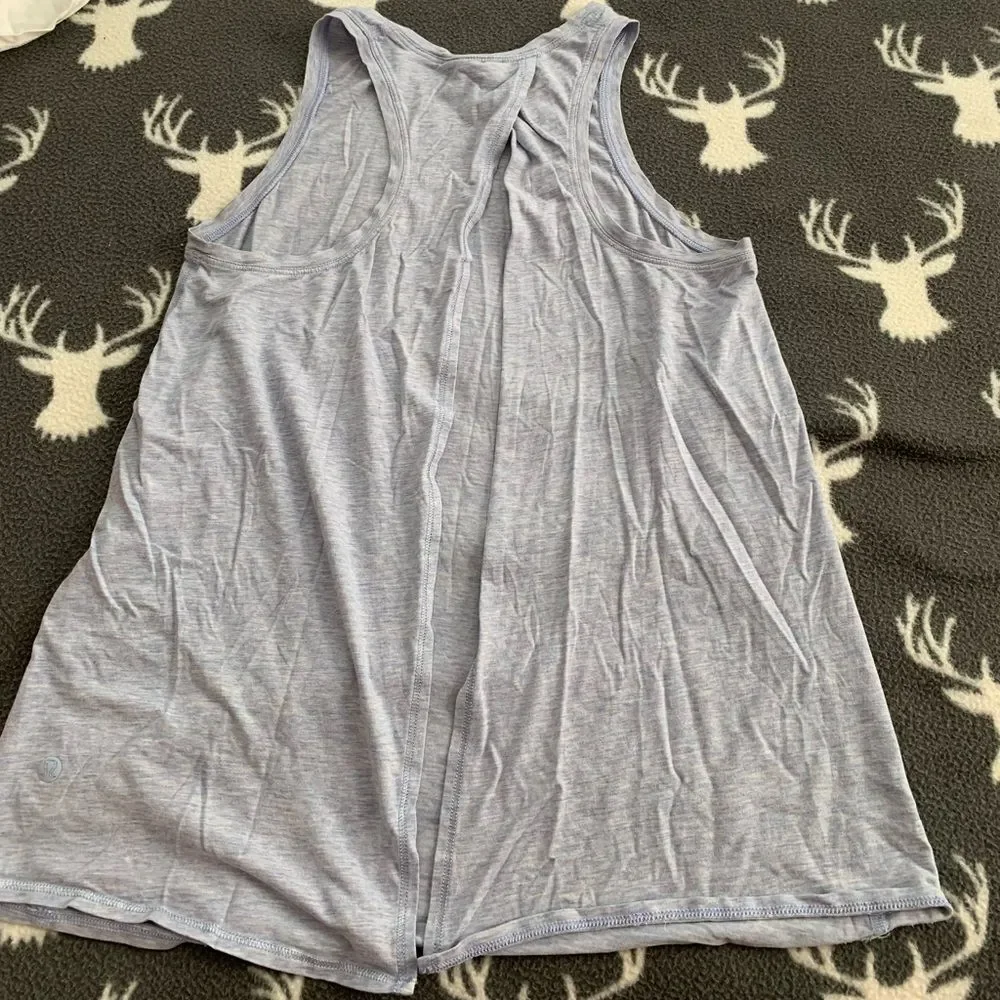 Lululemon all tied up light blue tank size 2